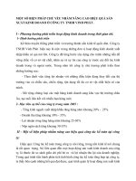 MỘT SỐ BIỆN PHÁP CHỦ YẾU NHẰM NÂNG CAO HIỆU QUẢ SẢN XUẤT KINH DOANH Ở CÔNG TY TNHH VINH PHÁT