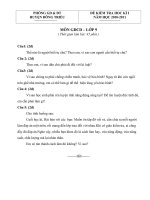 Bài giảng Đề thi HK 1 môn GDCD năm học 2010-2011