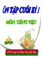 ÔN TẬP KIỂM TRA CUỐI HKI - LỚP 1 - NĂM HỌC 2010-2011