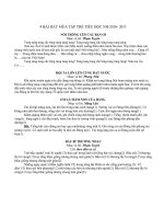 4 bài hát múa tập thể trong năm học:2010-2011