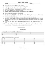 Kiểm tra 15 phút anh văn 11A unit 5