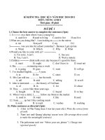 DE THI HOC KI I Anh 8 (2010-2011)