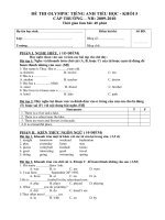 Bài soạn de thi Olympic tieng Anh 2009-2010