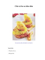 Chả cá ba sa kho dứa