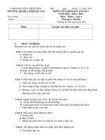 Đề khoa kì 1 năm 2010