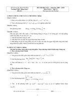 Đề thi Học kì 1 Toán 12 - Đề số 3