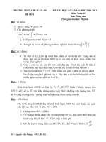 Bài giảng Đề kiểm tra toán lớp 11 - kỳ I - Chu Văn An