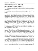 Nhận xét, đánh giá và kết luận