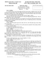 Bài soạn đề, đáp án HSG Hoá 9 Uông Bí