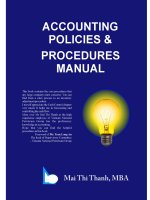 Accounting policies and procedures 