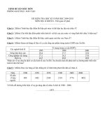 Đề kiểm tra HKI Địa lý 8 năm học 2009 - 2010