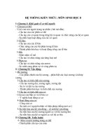 Hệ thống kiến thức ôn tập sinh 8  kì 1