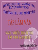 taplamvan Ngac nhien, thich thu. Lap thoi gian bieu