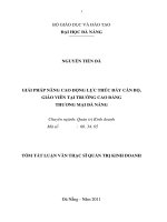 Giải pháp nâng cao động lực thúc đẩy cán bộ, giáo viên tại trường cao đẳng thương mại đà nẵng 