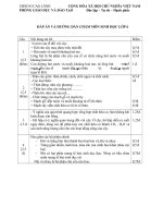 Tài liệu DAP AN HKI SINH 6