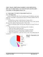 THỰC TRẠNG TRIỂN KHAI NGHIỆP VỤ BẢO HIỂM HÀNG HÓA XUẤT NHẬP KHẨU VẬN CHUYỂN BẰNG ĐƯỜNG BIỂN TẠI CÔNG TY BẢO HIỂM TOÀN CẦU