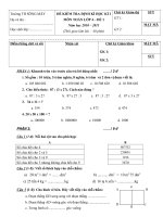 Tài liệu Đề Toán Hk1 lớp 4