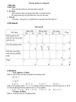 Bài soạn tiết 46 : Kiểm tra chương III