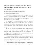 THỰC TRẠNG KẾ TOÁN CHI PHÍ SẢN XUẤT VÀ TÍNH GIÁ THÀNH SẢN PHẨM TẠI CÔNG TY CP SẢN XUẤT THƯƠNG MẠI HƯNG PHÁT NA