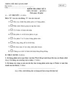 Đề thi học Kỳ I - Q2, Tiểu học đề 2