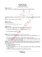 Đề- Đáp án KT Kỳ 1 Toán 9 (D1)