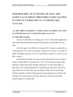 TÌNH HÌNH THỰC TẾ VỀ TỔ CHỨC KẾ TOÁN  TIỀN LƯƠNG VÀ CÁC KHOẢN TRÍCH THEO LƯƠNG TẠI CÔNG TY CÔNG TY CỔ PHẦN ĐẦU TƯ VÀ THƯƠNG MẠI V.I.S.T.A.R.