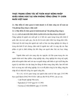 THỰC TRẠNG CÔNG TÁC KẾ TOÁN HOẠT ĐỘNG NHẬP KHẨU HÀNG HOÁ TẠI VĂN PHÒNG TỔNG CÔNG TY CHĂN NUÔI VIỆT NAM