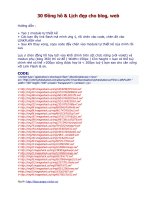 Bài soạn Code 30 Đồng hồ và lịch đẹp