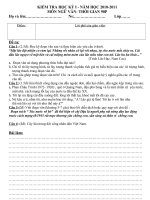 Bài soạn bai  ki­em tra hoc ky I