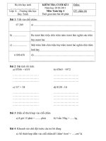 Gián án Đề KT Toán lớp 4 CKI