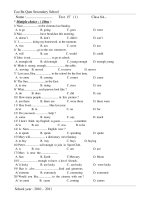 Tài liệu Đề thi AV8 (Fame)