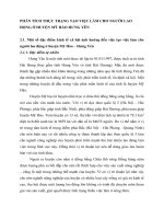 PHÂN TÍCH THỰC TRẠNG TẠO VIỆC LÀM CHO NGƯỜI LAO ĐỘNG Ở HUYỆN MỸ HÀO HƯNG YÊN