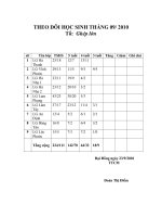 THEO DÕI HỌC SINH HẰNG THÁNG