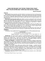 KHÂU KÍN ỐNG MẬT CHỦ THÌ ĐẦU TRONG PHẪU THUẬT ĐIỀU TRỊ SỎI ĐƯỜNG MẬT