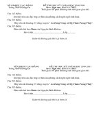 Đề thi HKI Văn 10-2010-2011