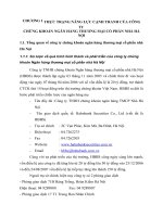 THỰC TRẠNG NĂNG LỰC CẠNH TRANH CỦA CÔNG TY