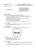 Bài giảng HSG SINH-TỈNH BÀ RỊA VŨNG TÀU 2008-2009