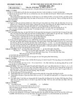 Bài soạn Đề và ĐA HSG Tỉnh NA môn Sinh