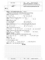 Tài liệu Kiểm tra chương II, số học 6