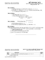 de thi va dap an hoc ki 1 toan 10