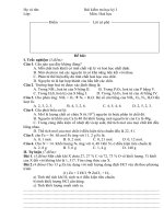 Đề kiểm tra học kì I môn Hóa 8