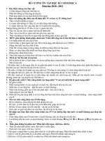 Đề cương ôn tập sinh7 năm học 2010