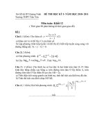 Bài soạn Toán học 12: Đề thi - Đáp án HK1 2010-2011