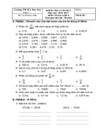 Đề Toán + T Việt CK1 lớp 5 (10-11)