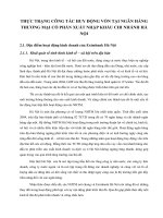 THỰC TRẠNG CÔNG TÁC HUY ĐỘNG VỐN TẠI NGÂN HÀNG THƯƠNG MẠI CỔ PHẦN XUẤT NHẬP KHẨU CHI NHÁNH HÀ NỘI