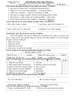 Bài giảng Đề thi lớp 5 môn Tiếng Anh 5 HK I