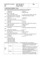 Đề thi ki I Sinh học 8-có đáp án
