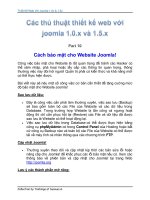 Thủ Thuật Thiết Kế Web Với Joomla 1.0x và 1.5x part 10