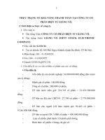 THỰC TRẠNG VỀ KHẢ NĂNG THANH TOÁN TẠI CÔNG TY CỔ PHẦN ĐIỆN TỬ GIẢNG VÕ