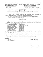 Tài liệu QD Thanh tra điểm học kỳ I